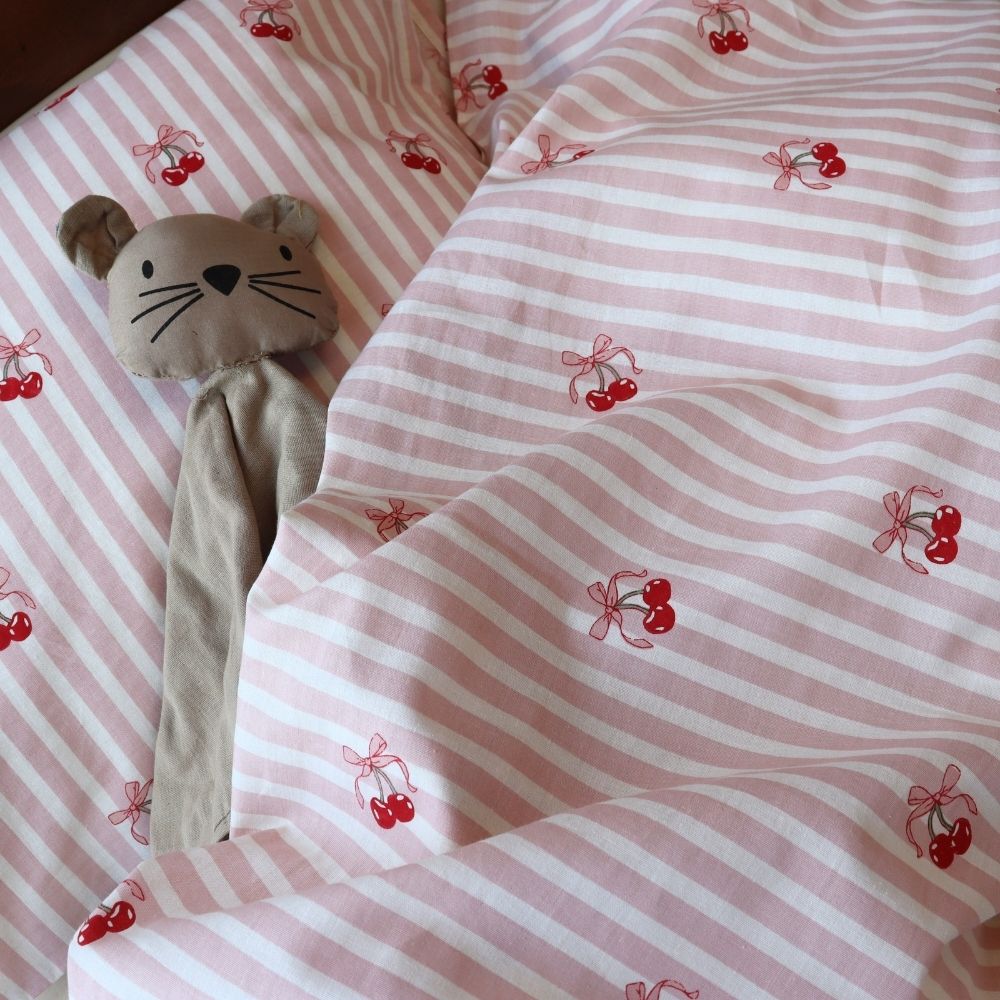 Junior sengesæt - 100x140, 40x45 cm - Cherry bow