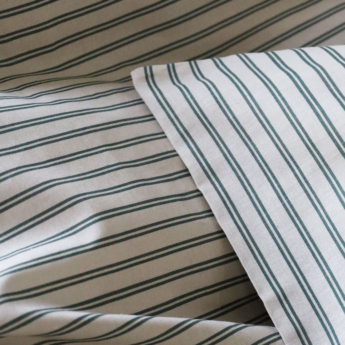 Baby sengesæt - 70x100, 40x45 cm - Green Double Stripe