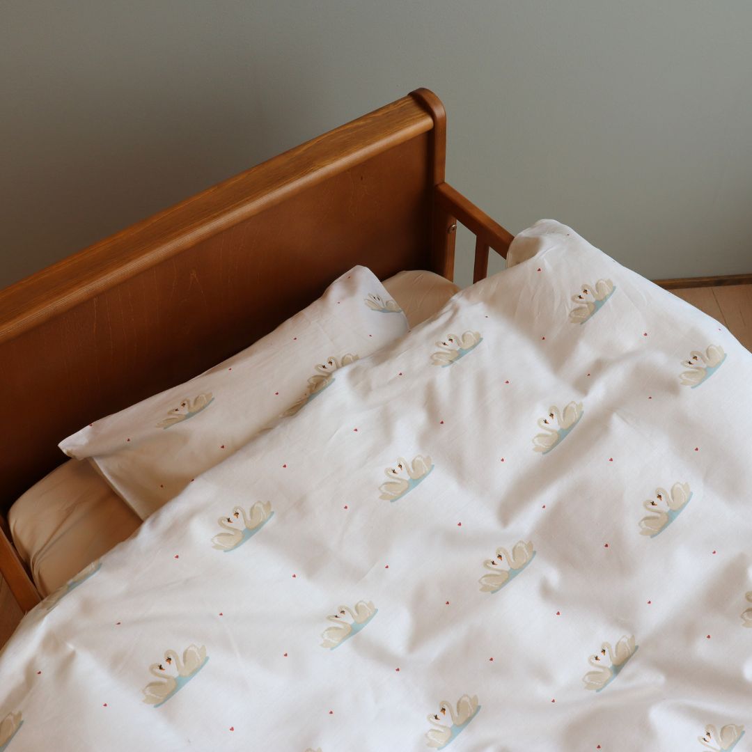 Junior sengesæt - 100x140, 40x45 cm - Swan love