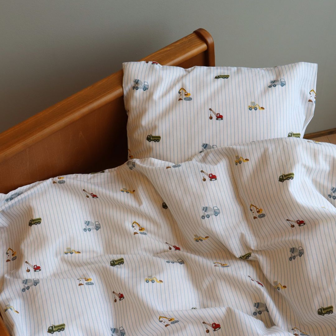 Junior sengesæt - 100x140, 40x45 cm - Excavator