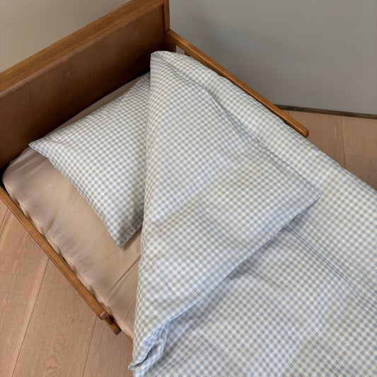 Junior sengesæt - 100x140, 40x45 cm - Blue Check