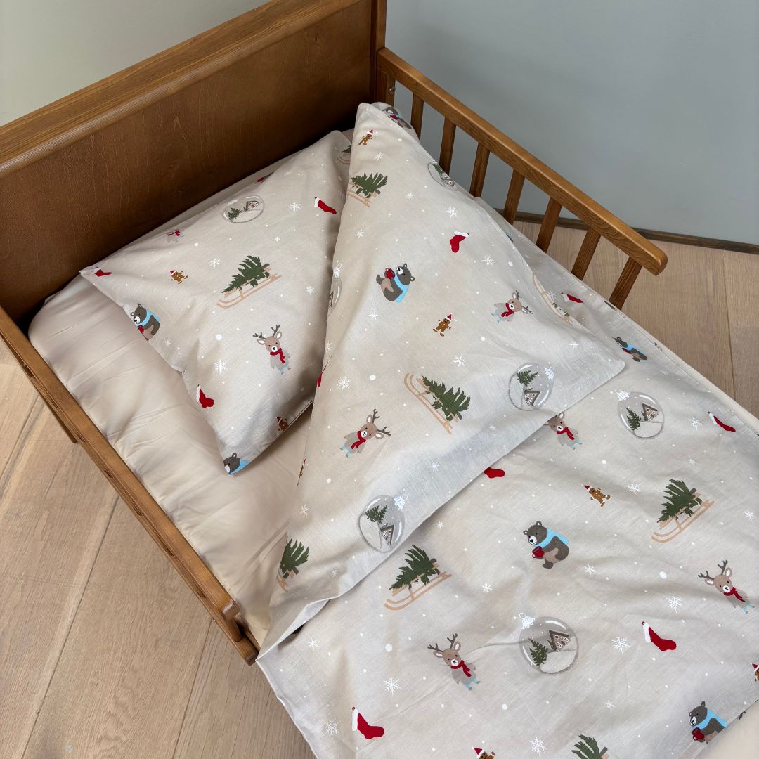 Baby sengesæt - 70x100, 40x45 cm - Cozy Christmas