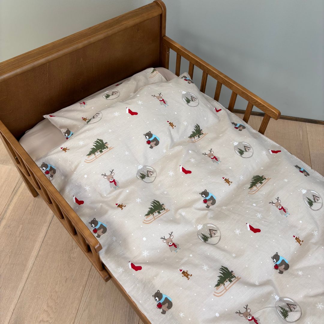 Baby sengesæt - 70x100, 40x45 cm - Cozy Christmas